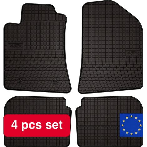 Tapis de voiture, caoutchouc, ajustement personnalisé pour berline de taille moyenne II T25, noir (1/5)