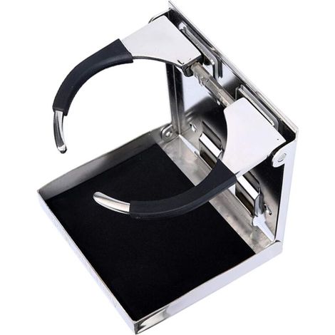 Portavasos universal plegable y ajustable de acero inoxidable para coche, barco, camión, caravana, furgoneta.