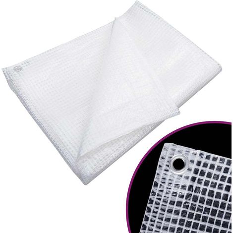 vidaXL Leno Tarpaulin 140 g/m² 6x8 m White