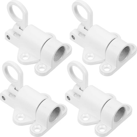 Loquet à Ressort de Porte en Alliage D’aluminium Blanc 4 Pièces (1/5)