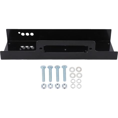 Plaque de montage de treuil 10x4,5 pouces, modèle de boulon surélevé, capacité de charge de 15 000 livres, support universel en acier robuste pour SUV camion ATV UTV