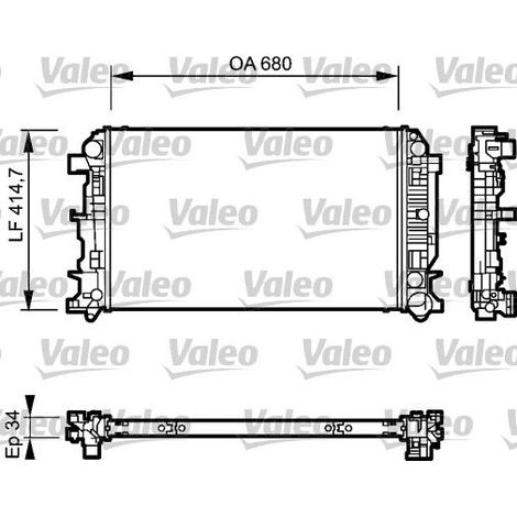 Radiateur, refroidissement du moteur VALEO 735089 MERCEDES-BENZ 9065000302