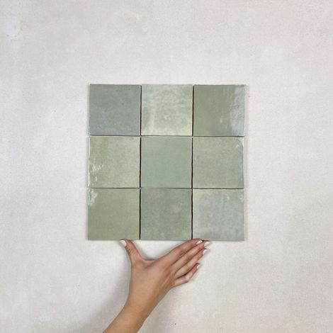 Carrelage mural Effet Zellige Vert CROGIOLO ZELLIGE 10x10 cm Salvia (1/3)