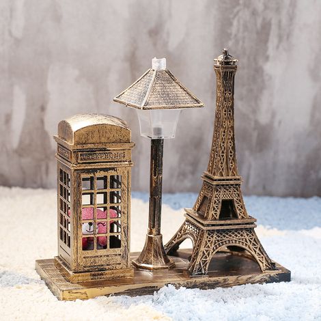 Romantische Eiffelturm-Nachtbeleuchtung, Telefonzellen-Dekoration, Eiffelturm-Ornament, Schreibtischdeko, Eiffelturm (1/5)