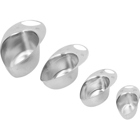 4-teiliges Messlöffel-Set aus Edelstahl, Messbecher, Küchenhelfer für Bäckerei und Haushalt (1/5)