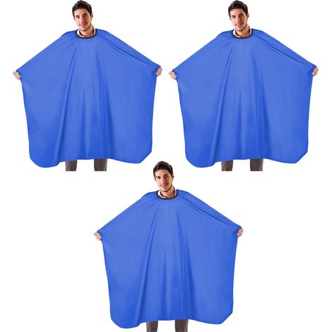 3PCS Cape de coiffure, imperméable, ajustable, tissu doux, pour salon et maison (1/5)