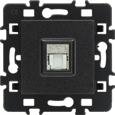 Prise RJ45 Cat6 FTP Grade 1 (tel+ LAN) - ESPRIT Couleur Anthracite (1/2)