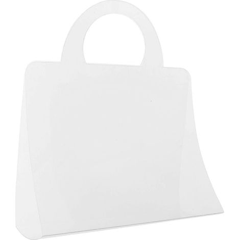 Boîte à fleurs transparente, sac d'emballage floral, sac cadeau pour compositions florales, fiançailles, grand événement, Saint-Valentin, pendaison de crémaillère-Square Handle