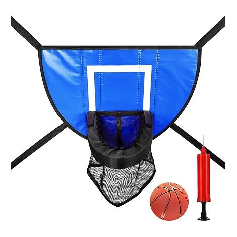 Trampoline Basketball Hoop, Universal Mini Basketball Hoop, Detachable Rim for Trampoline with 1 Mini Basketball, Trampoline Accessories for Kids and Adults, Indoor and (1/4)