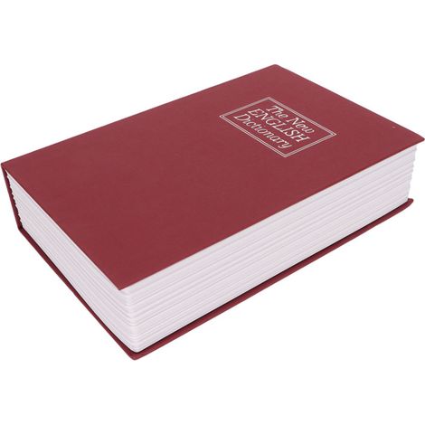 Coffre-fort livre, petit coffre de rangement sécurisé pour livres, argent, pièces et cartes, avec serrure à combinaison rouge (1/5)
