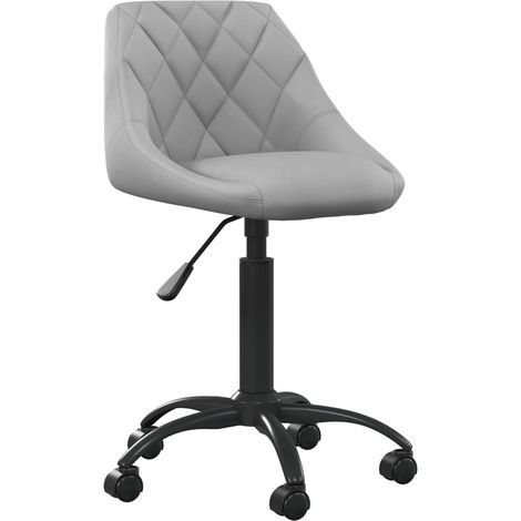 Sedia poltrona computer seduta da ufficio studio velluto grigio chiaro 020024024
