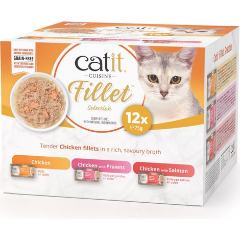 Pollo desmenuzado para gatos Catit Cuisine Fillet