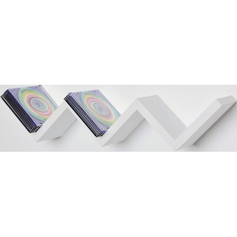 MAURY'S MENSOLA ZIG ZAG DIMENSIONI 59X12X12 CM IN COLORE BIANCO (1/5)