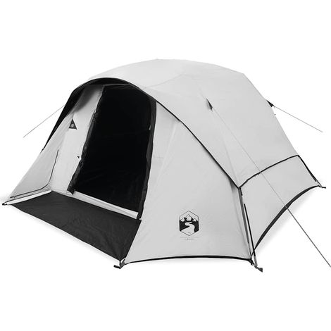 vidaXL Tienda familiar 6 personas tela opaca impermeable blanca (1/2)