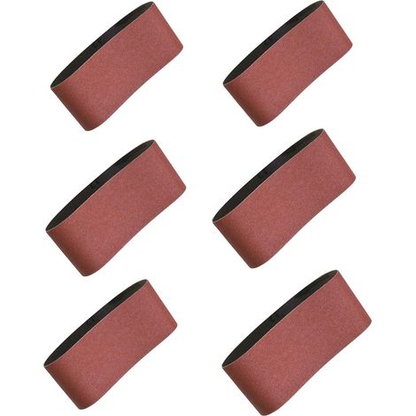 Lot de 12 bandes abrasives en oxyde d'aluminium pour ponceuse à bande, 2 de chaque grain 40, 80, 120, 150, 240, 400 (1/4)