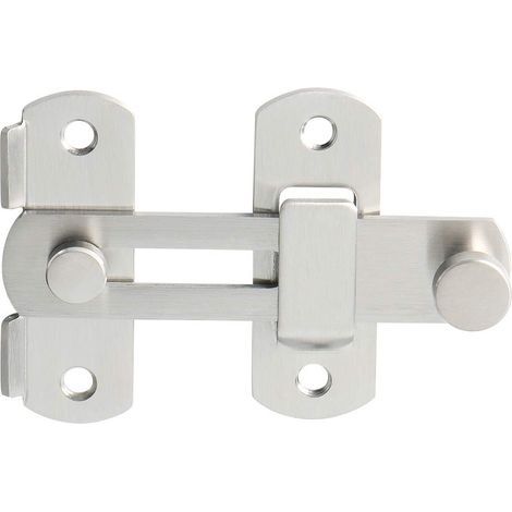 Verrou Porte Interieure Loquet Porte Exterieur, Fermeture Loquet à Bascule Serrure Verrou Portail en Acier Inoxydable pour Fenêtre, Placard et Jardin, Brossé, 2,5MM Épaisseur, (1/5)