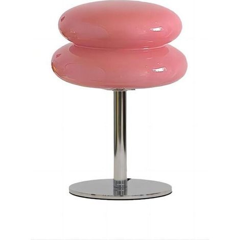 Macaron USB-Tischleuchte aus rosafarbenem Glas mit einstellbarer Helligkeit, Bauhaus-Stil, modernes italienisches Design