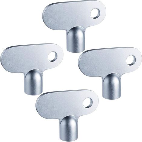 Aougo – Clé de purge radiateur – Lot de 4 clés en alliage de zinc – Pour vannes de purge – Dimensions 3 x 2 cm – Compatible avec plusieurs systèmes de chauffage (1/5)