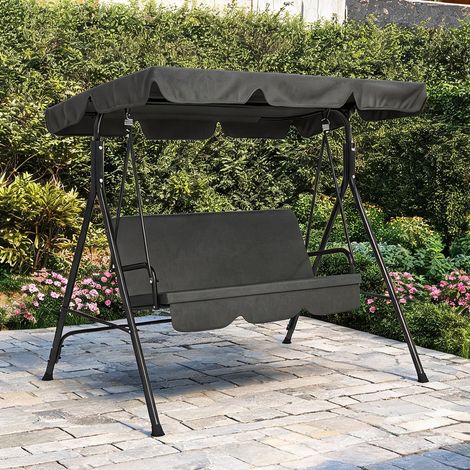 Hamac negro en acero Poliéster 172 x 110 x 153 cm (1/5)