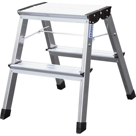 Krause MONTO Treppy 130013 Aluminium Montagetritt klappbar Arbeitshöhe (max.): 2.45 m Silber 2 kg (1/2)