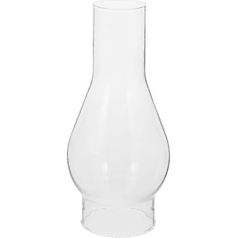 Abat-jour vintage pour lampe à pétrole, accessoires pour lampe à huile ancienne, éclairage de secours, lampe tempête, cheminée, abat-jour en verre coupe-vent, 42 cm x 19 cm (1/5)