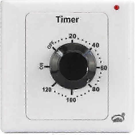 Minuteur 120 min, 220 V CA, 15 A, prise minuterie mécanique intelligente avec compte à rebours et bouton de commande à 86 positions. (1/5)