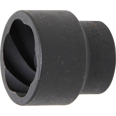 BGS Spiral-Profil-Steckschlüssel-Einsatz / Schraubenausdreher Antrieb Innenvierkant 20 mm (3/4") SW 36 mm - 5268-36