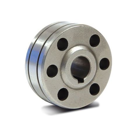 Galets double gorge en V Gys - Diamètre 37 mm - Alésage 9 mm - Dimensions 0,8 à 1,0 mm