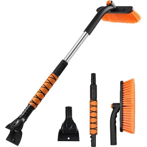Brosse à neige pour auto - Racloir à glace télescopique et brosse - Tête rotative 360° - Pour auto, SUV et berline - Met Comfortabele Handgreep (1/5)