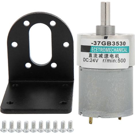 24V DC Getriebemotor XD37GB3530, langsam laufender Mikro-DC-Motor, hohes Drehmoment, Permanentmagnet, Halterung inklusive, 500 U/min, robust und zuverlässig. (1/5)