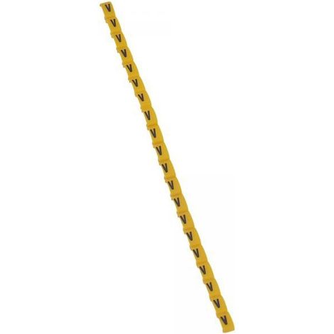 Legrand 038431 Duplix marker letter "V" yellow (600pcs) - international color code