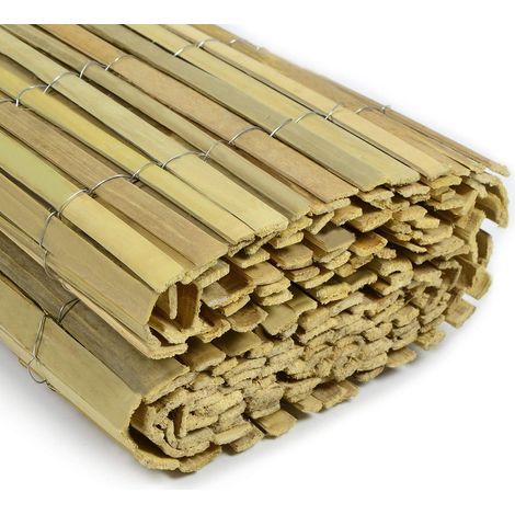 Karat – Canisse en bambou fendu 200 x 300 cm – Protection contre le vent – Installation facile – Pour séparation discrète et décoration extérieure (1/4)