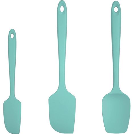 Silikon Teigschaber Set 3-teilig, hitzebeständig bis 315℃, Aqua Sky