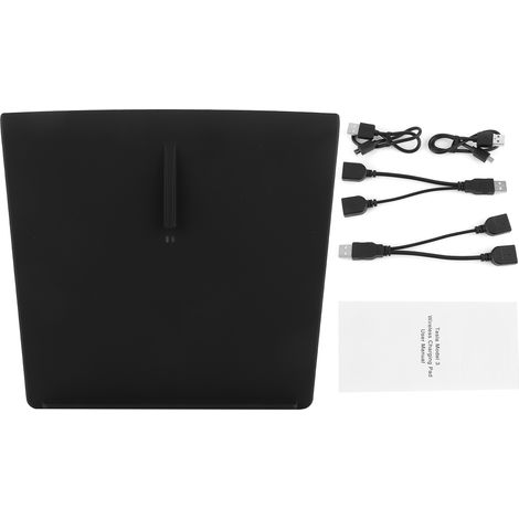 Chargeur sans fil 15W pour Tesla Model 3/Y, tapis antidérapant avec double port USB (1/5)