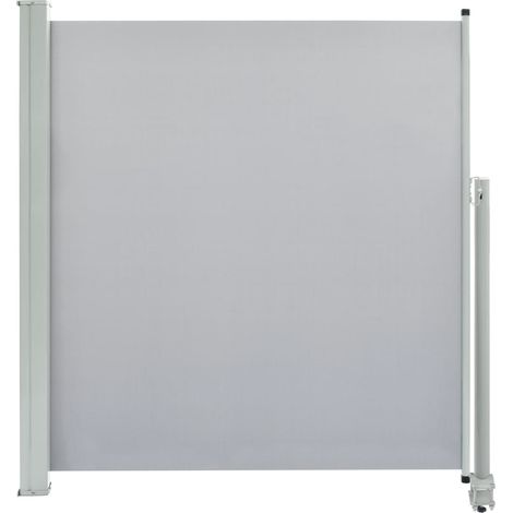 Tenda da sole parasole laterale retrattile per patio giardino terrazza balcone schermo di protezione visiva 140 x 300 cm grigio 020007228