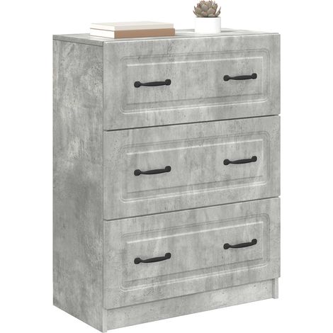 Maison Exclusive - Mobile con Cassetti Grigio Cemento 66 x 34,5 x 87 cm