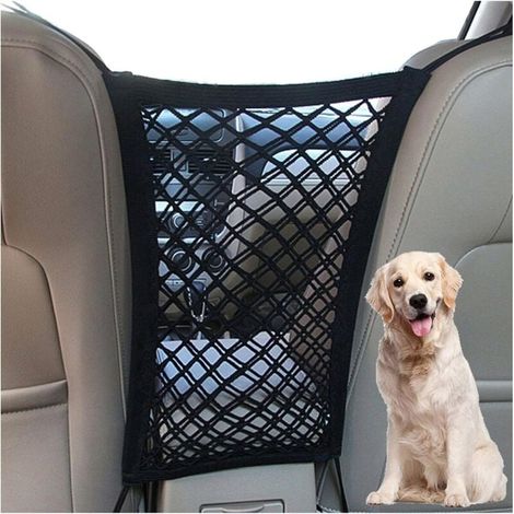Filet de sécurité extensible universel pour voiture et SUV, facile à installer, séparateur de voiture pour une conduite en toute sécurité avec enfants et animaux de compagnie. (1/4)