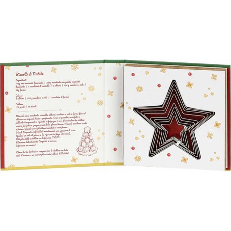 THUN, Set 8 Formine Biscotti a Forma di Stella in Acciaio inox, Collezione Sorprese di Natale, Formine per Biscotti da Collezione, Idea Regalo per Natale, 15,7 x 15,7 cm (1/3)