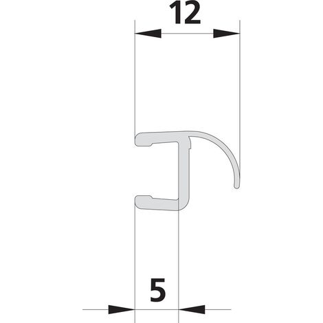 Kermi 1236 1x Glasabdichtung Länge 2000 mm