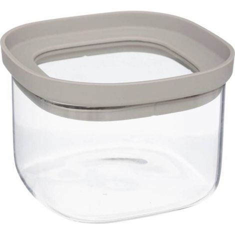 Bocal En Verre - Couvercle Hermétique - 0,4 L - Carré - Pour Café Sucre Épices - 1 Pièce (1/4)