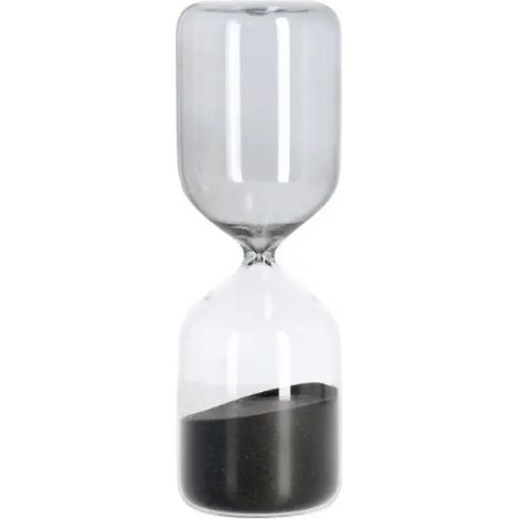 Dekorative Sanduhr Kronos fumé und schwarz Ø6,6 × H20,3 cm
