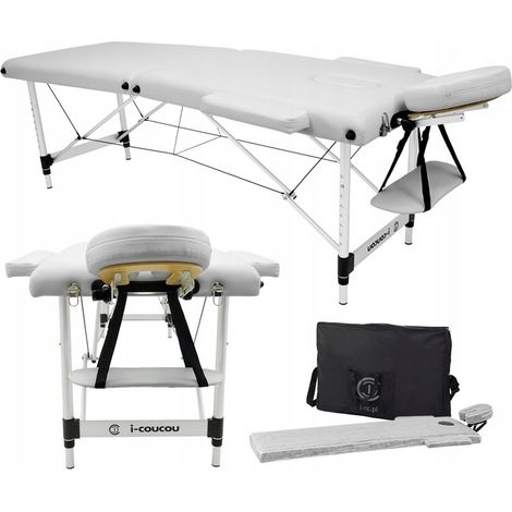 Klappbare Massageliege aus Aluminium, 2-teilig