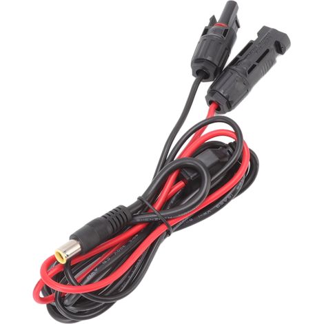 Solarmodul-Anschlussadapter, Buchse auf Stecker, 2-adrig, DC 7,9 mm, Kupfer, PVC, 16 AWG, DC 8,0 Verlängerungskabel (1/5)
