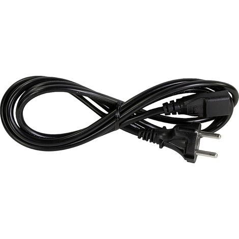 LogiLink Kaltgeräte Anschlusskabel [1x Schutzkontakt-Stecker - 1x Kaltgeräte-Buchse C13] 1.80 m Schw
