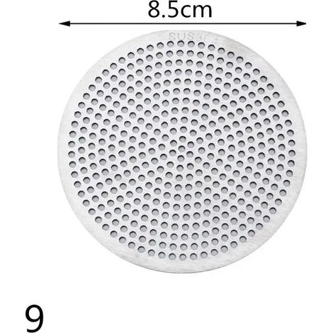 (9-8.5cm)1Pc Round 304 Stainless Steel Sink Strainer Drains Cover Hair Filter Kitchen Bathroom Balcony Toilet Sewer Isolation Net (1/4)