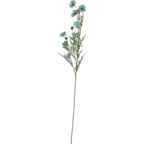 Chrysanthème Artificiel - 18 Têtes - Fleur En Soie Réaliste - Décoration Intérieure Table Mariage - Bleu (1/5)