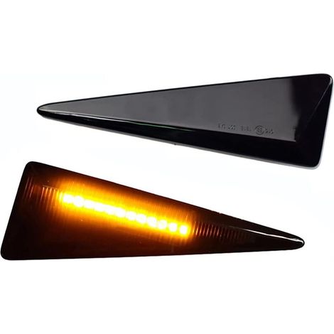Clignotants latéraux dynamiques pour Indicateurs latéraux Pour Renault Avantime Espace Megane Scenic Vel Satis 02-09 Wind 10-13 (noir) (1/5)