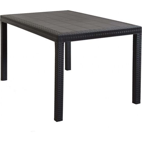CALIGOLA - set tavolo in alluminio e teak cm 150 x 90 x 74 h con 4 poltrone Alma (1/4)