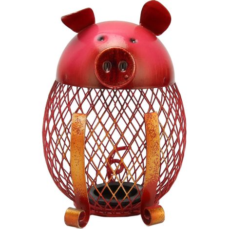 Tirelire Mignon en Métal Vintage Anti-Rouille avec Peinture Cuite, Décoratif pour Maison, Parfaite pour Pièces et Billets (1/5)