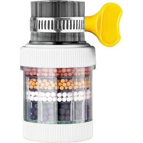 Purificateur d'eau de robinet cuisine salle de bain - Filtre 6 couches facile à nettoyer - Douche (1/4)